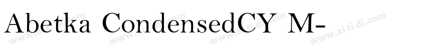 Abetka CondensedCY M字体转换